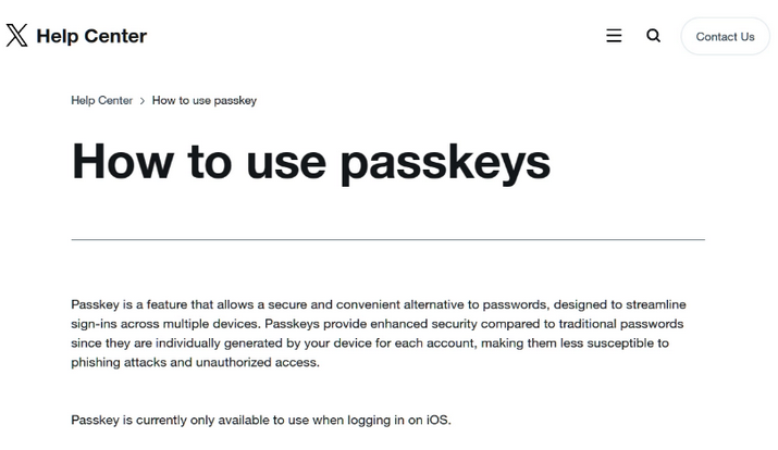 余杭苹果维修店铺分享iOS用户如何通过通行密钥(Passkey)登录 